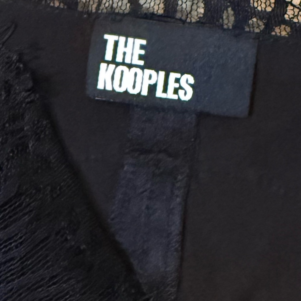 THE KOOPLES Black Lace Silk Midi Slip Dress NWT Size 4 (US XL) - Picture 5 of 8